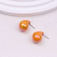 1 Pair Simple Style Classic Style Water Droplets Patchwork Arylic Ear Studs sku image 9