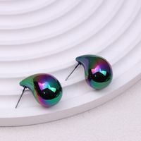1 Pair Simple Style Classic Style Water Droplets Patchwork Arylic Ear Studs sku image 8
