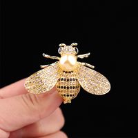 Simple Style Classic Style Bee Alloy Inlay Rhinestones Women's Brooches main image 1