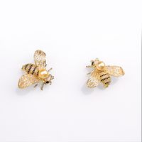 Simple Style Classic Style Bee Alloy Inlay Rhinestones Women's Brooches main image 3