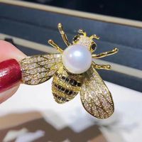 Simple Style Classic Style Bee Alloy Inlay Rhinestones Women's Brooches sku image 2