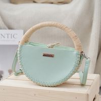 Women's Small Pu Leather Rattan Solid Color Streetwear String Crossbody Bag sku image 2