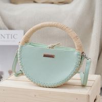 Women's Small Pu Leather Rattan Solid Color Streetwear String Crossbody Bag main image 2
