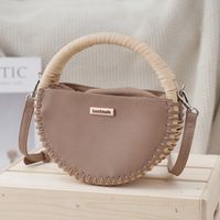 Women's Small Pu Leather Rattan Solid Color Streetwear String Crossbody Bag main image 3