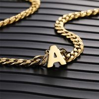 Simple Style Classic Style Letter 304 Stainless Steel Hollow Out Men's Pendant Necklace main image 2