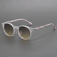 Simple Style Classic Style Commute Oval Ac Oval Frame Full Frame Glasses main image 3