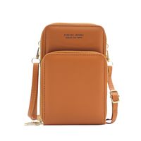 Women's Small Pu Leather Solid Color Streetwear Zipper Phone Wallets sku image 3