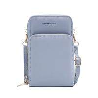 Women's Small Pu Leather Solid Color Streetwear Zipper Phone Wallets sku image 1