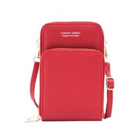 Women's Small Pu Leather Solid Color Streetwear Zipper Phone Wallets sku image 8