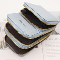 Women's Small Pu Leather Solid Color Streetwear Zipper Phone Wallets main image 4