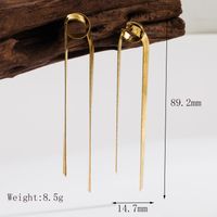 1 Pair Basic Modern Style Classic Style Tassel Chain Plating Inlay 304 Stainless Steel Artificial Pearls 18K Gold Plated Drop Earrings sku image 2