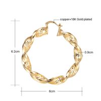 1 Pair Simple Style Classic Style Round Solid Color Plating Copper Gold Plated Earrings main image 3