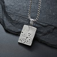 Hip-Hop Retro Human Rectangle 304 Stainless Steel 18K Gold Plated Unisex Pendant Necklace main image 3
