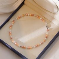 Casual Elegant Geometric Imitation Pearl Copper Plating Women's Necklace sku image 3