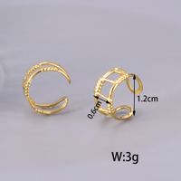 1 Pair Simple Style Classic Style Solid Color Plating 304 Stainless Steel Titanium Steel 18K Gold Plated Ear Cuffs main image 5