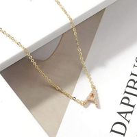 Wholesale Elegant Modern Style Classic Style Letter Copper Inlay Zircon Pendant Necklace main image 1