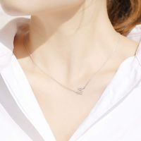 Wholesale Elegant Modern Style Classic Style Letter Copper Inlay Zircon Pendant Necklace main image 3