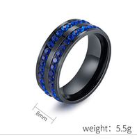 304 Stainless Steel 18K Gold Plated Simple Style Inlay Round Rhinestones Rings main image 2