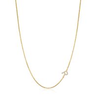 Wholesale Elegant Modern Style Classic Style Letter Copper Inlay Zircon Pendant Necklace sku image 3