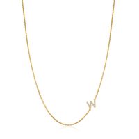 Wholesale Elegant Modern Style Classic Style Letter Copper Inlay Zircon Pendant Necklace sku image 6