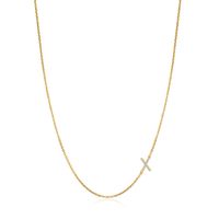 Wholesale Elegant Modern Style Classic Style Letter Copper Inlay Zircon Pendant Necklace sku image 7
