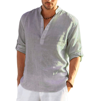 Men's Solid Color Simple Style V Neck Short Sleeve Loose Men's Tops main image 4