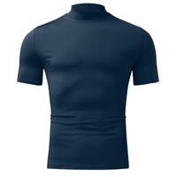 Men's Solid Color Simple Style Turtleneck Short Sleeve Regular Fit Men's T-shirt main image 5