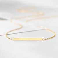 304 Stainless Steel 14K Gold Plated Simple Style Classic Style Plating Solid Color Pendant Necklace main image 3