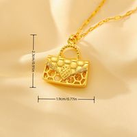 Wholesale Simple Style Classic Style Bag Copper Plating Inlay 18K Gold Plated Zircon Pendant Necklace main image 2