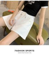 Women's Holiday Simple Style Solid Color Shorts Sweatpants main image 3
