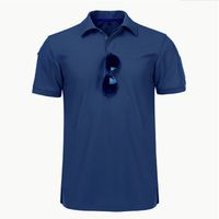 Men's Solid Color Simple Style Turndown Short Sleeve Regular Fit Men's T-shirt main image 4