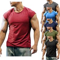 Men's Solid Color Simple Style Round Neck Sleeveless Loose Men's T-shirt main image 1