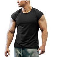 Men's Solid Color Simple Style Round Neck Sleeveless Loose Men's T-shirt main image 3