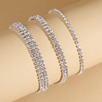 Wholesale Jewelry Simple Style Classic Style Solid Color Metal Iron Chain Rhinestones Inlay Bracelets main image 1