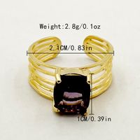 304 Stainless Steel 14K Gold Plated Elegant Classic Style Korean Style Inlay Flower Natural Stone Zircon Rings sku image 2