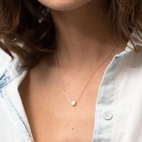 304 Stainless Steel 14K Gold Plated Simple Style Classic Style Plating Solid Color Pendant Necklace main image 2