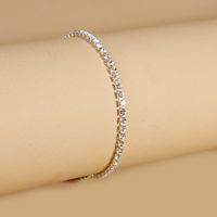 Wholesale Jewelry Simple Style Classic Style Solid Color Metal Iron Chain Rhinestones Inlay Bracelets main image 4