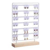 Simple Style Solid Color Solid Wood Iron Jewelry Display Jewelry Rack sku image 19