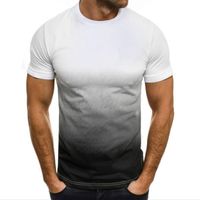 Men's Gradient Color Simple Style Round Neck Short Sleeve Loose Men's T-shirt main image 5