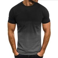 Men's Gradient Color Simple Style Round Neck Short Sleeve Loose Men's T-shirt main image 4