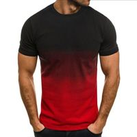 Men's Gradient Color Simple Style Round Neck Short Sleeve Loose Men's T-shirt main image 3