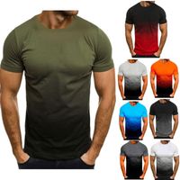 Men's Gradient Color Simple Style Round Neck Short Sleeve Loose Men's T-shirt main image 1