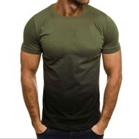 Men's Gradient Color Simple Style Round Neck Short Sleeve Loose Men's T-shirt main image 2