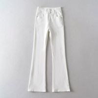 Women's Daily Simple Style Solid Color Full Length Flared Pants Jeans main image 1