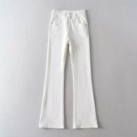 Women's Daily Simple Style Solid Color Full Length Flared Pants Jeans main image 6
