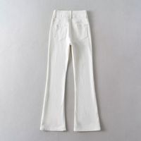 Women's Daily Simple Style Solid Color Full Length Flared Pants Jeans main image 5
