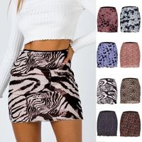 Summer Sexy Tie Dye Zebra Leopard Polyester Above Knee Skirts main image 5