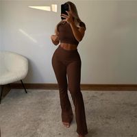 Holiday Daily Women's Streetwear Solid Color Spandex Polyester Pants Sets Pants Sets main image 5