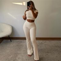 Holiday Daily Women's Streetwear Solid Color Spandex Polyester Pants Sets Pants Sets main image 1