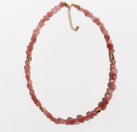 Casual Simple Style Geometric Natural Stone Brass Necklace In Bulk sku image 2